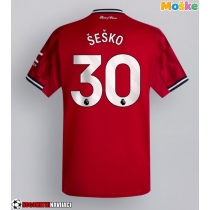 Moške Nogometnih dresov Manchester United Benjamin Sesko #30 Domači 2025-26 Kratki rokavi